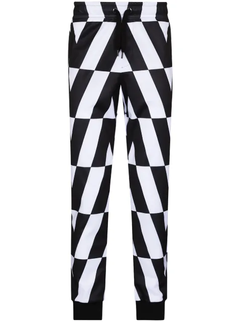 Valentino Garavani Optical tapered track pants Black VMD03E7WU