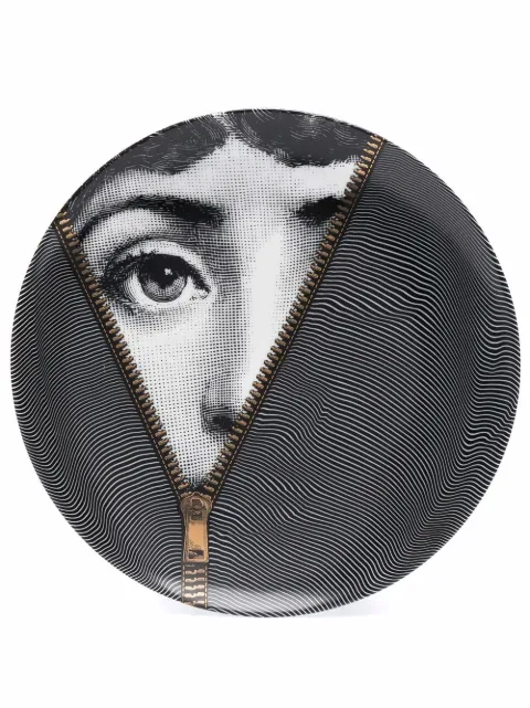 Fornasetti face print plate Black PTVZ401
