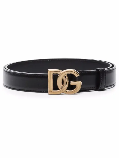 Dolce & Gabbana logo-buckle leather belt Black BE1447AW070