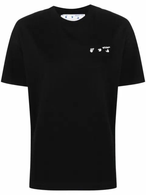 Off-White logo-print T-shirt Black OWAA089C99JER0011001