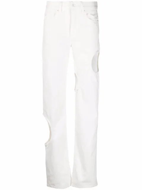 Off-White Meteor straight-leg jeans White OWYA018C99DEN0020100