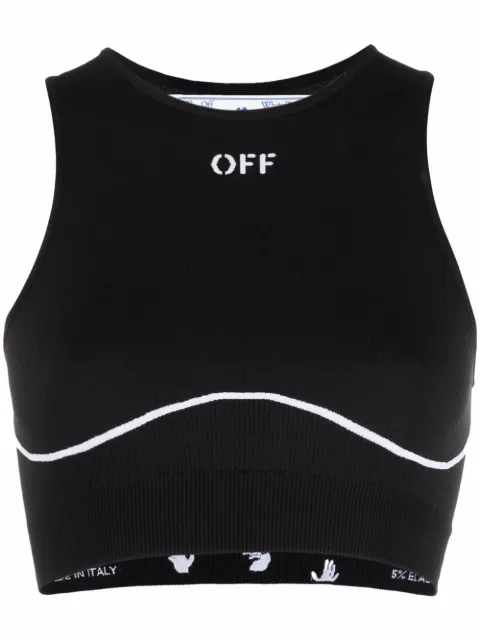 Off-White Off-Stamp sports bra Black OWVO048C99KNI0011001