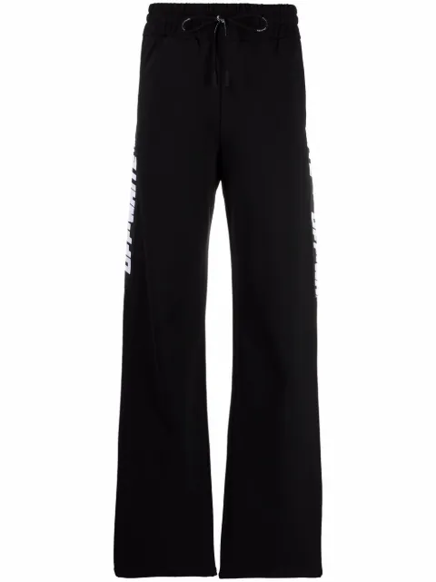 Off-White logo-print track pants Black OWVI010C99JER0011000