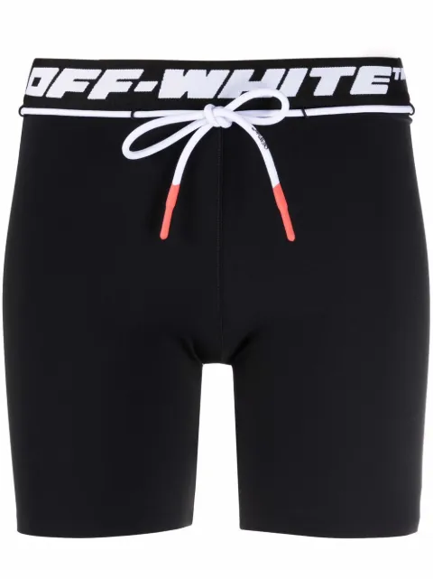 Off-White logo-waistband running shorts Black OWVH025C99JER0011000