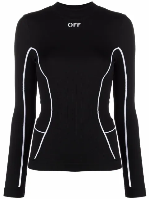 Off-White long-sleeve performance T-shirt Black OWVB025C99KNI0011001