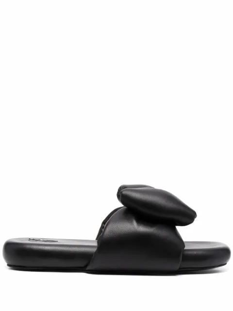 Off-White extra padded bow slides Black OWIC005S22LEA0011000