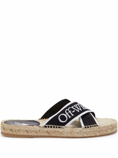Off-White Crisscross espadrille sandals Black OWIB011S22FAB0011001