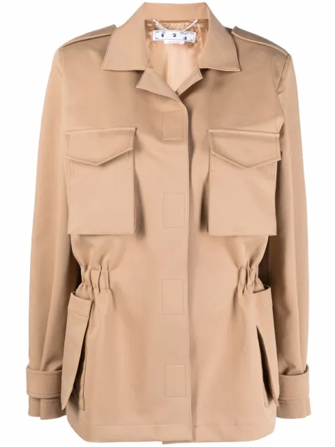 Off-White Diag-print jacket Neutrals OWEL007C99FAB0016262