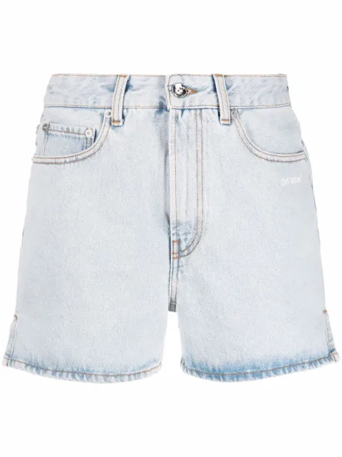 Off-White Diag-print denim shorts Blue OWYC007C99DEN0014001