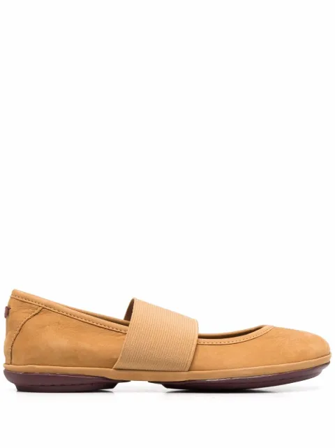 Camper Nina suede ballerina shoes Brown 21595200