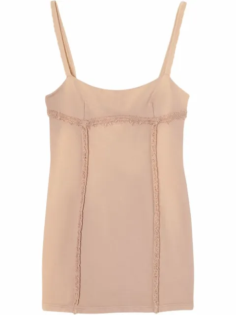 Off-White seam-detail fitted mini dress Neutrals OWDB383S22JER0013131