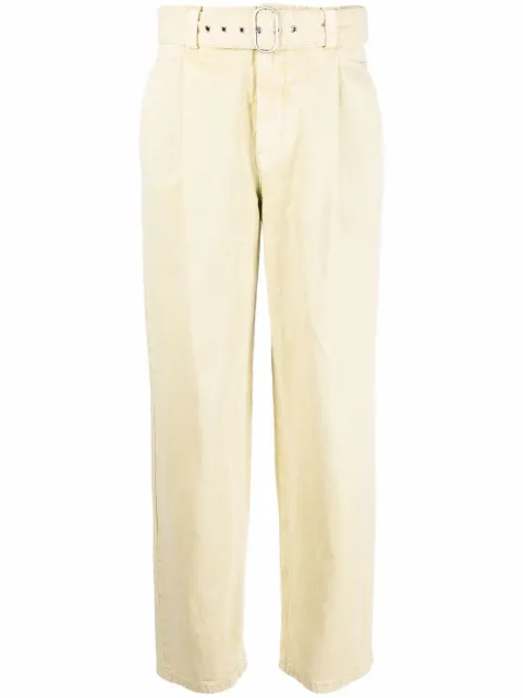 Jil Sander pleat-detail straight-leg trousers Yellow JPPU311005WU241400A