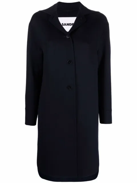 Jil Sander button-front coat Blue JSCU121385WU100903