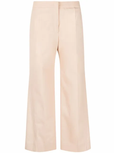 Jil Sander straight-leg cotton trousers Neutrals JSPU313000WU241000