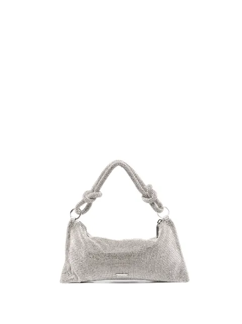 Cult Gaia crystal-embellished knotted shoulder bag Silver SH2086MS