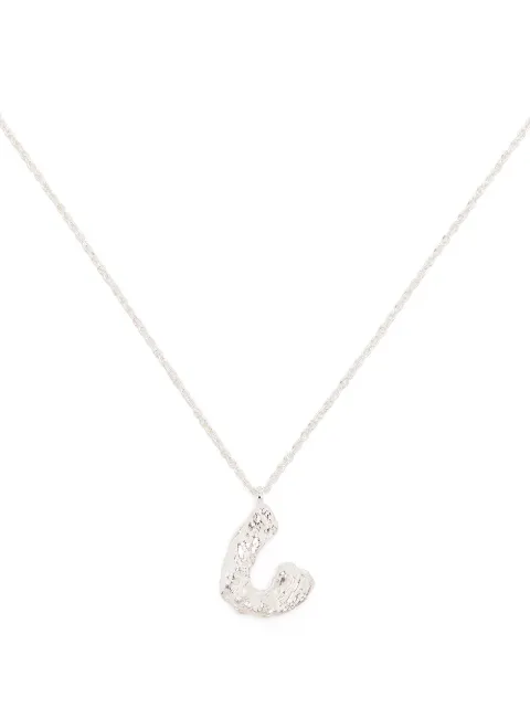 LOVENESS LEE C alphabet pendant necklace Silver CALPHABETNECKLACESILVER