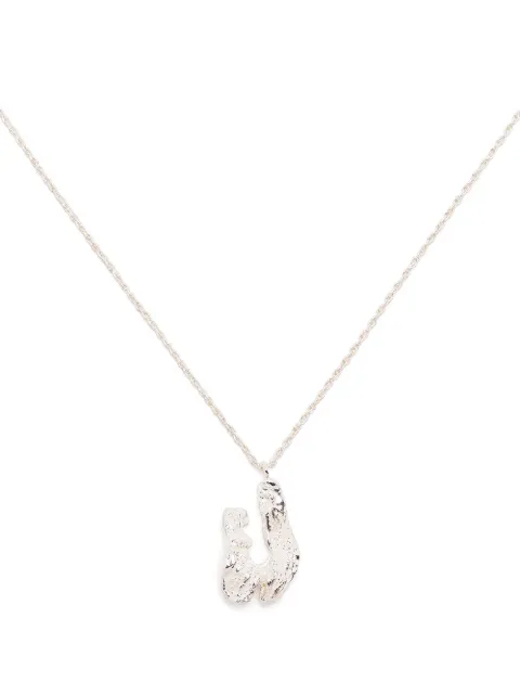 LOVENESS LEE U alphabet pendant necklace Silver UALPHABETNECKLACESILVER