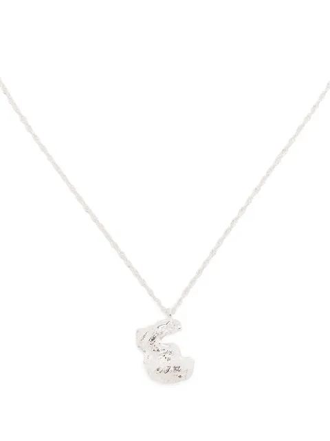 LOVENESS LEE E alphabet pendant necklace Silver EALPHABETNECKLACESILVER