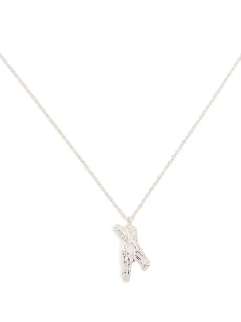 LOVENESS LEE A alphabet pendant necklace Silver AALPHABETNECKLACESILVER