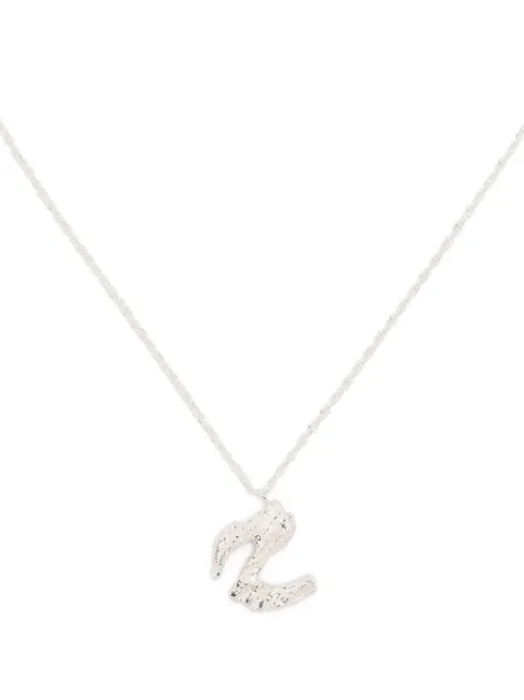 LOVENESS LEE Z alphabet pendant necklace Silver ZALPHABETNECKLACESILVER