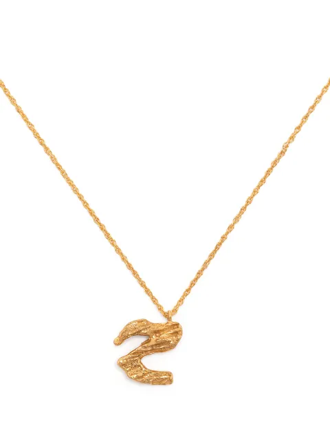 LOVENESS LEE Z alphabet pendant necklace Gold ZALPHABETNECKLACEGOLD