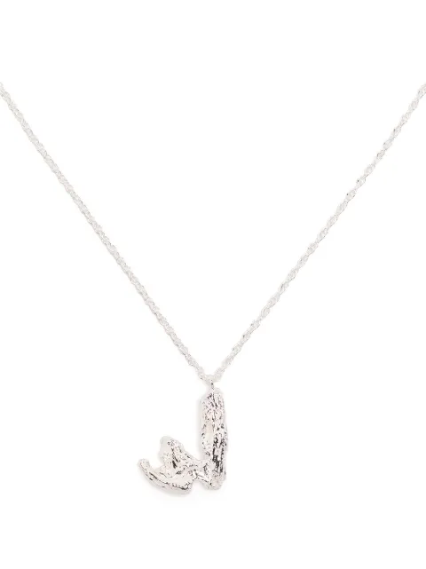 LOVENESS LEE W alphabet pendant necklace Silver WALPHABETNECKLACESILVER