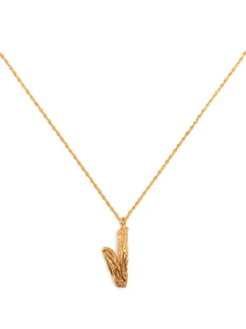 LOVENESS LEE V alphabet pendant necklace Gold VALPHABETNECKLACEGOLD