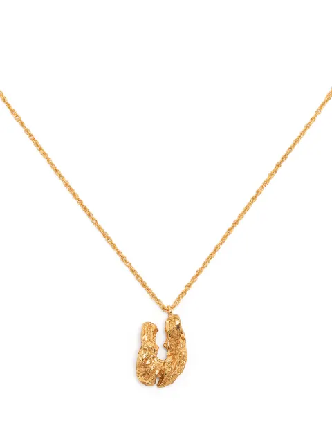 LOVENESS LEE U Alphabet necklace Gold UALPHABETNECKLACEGOLD