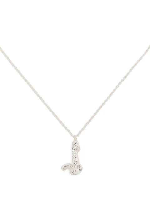 LOVENESS LEE J alphabet pendant necklace Silver JALPHABETNECKLACESILVER