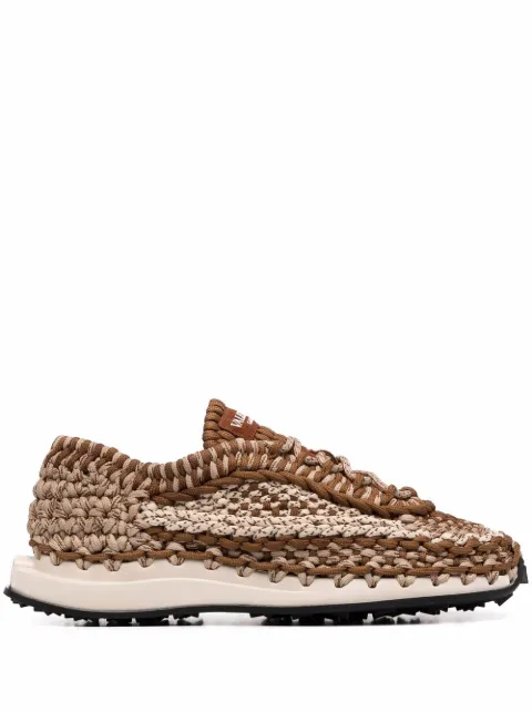 Valentino Garavani crochet low-top sneakers Brown YS0E41ZXB