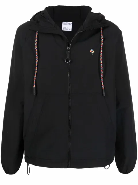 COUNTY OF MILAN lightweight windbreaker jacket Black CMEB037S22FAB0011084