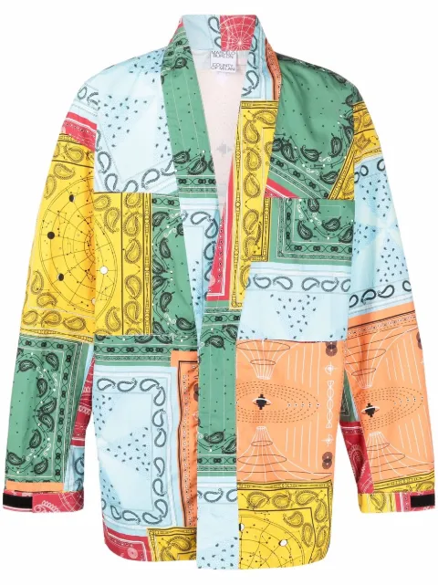 COUNTY OF MILAN bandana-print lightweight jacket Red CMEA161S22FAB0012518