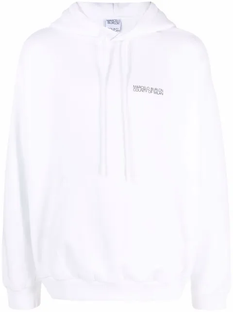 COUNTY OF MILAN Cross-motif hoodie White CMBB040C99FLE0010110