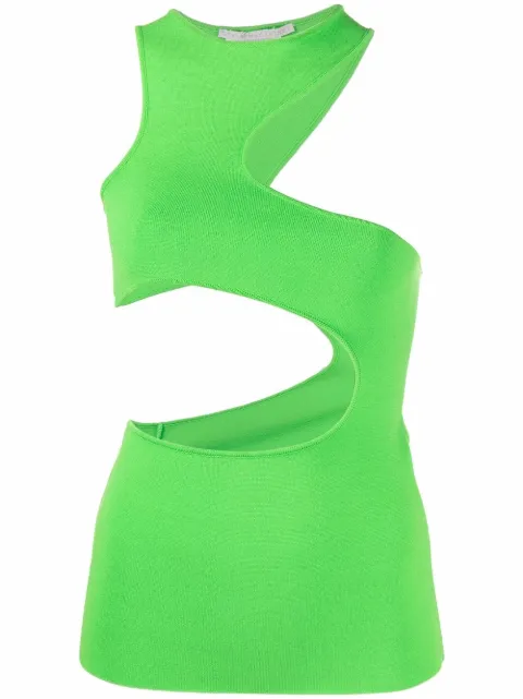 Stella McCartney cut-out tank top Green 6K0063S2076