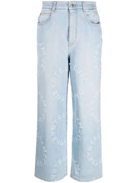 Stella McCartney Circle logo straight-leg jeans Blue 6041943SOH7