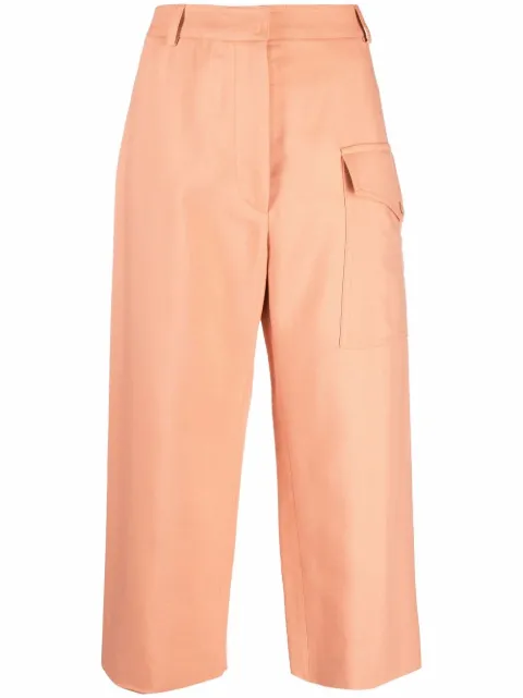 Stella McCartney cropped straight-leg trousers Orange 6045233STA45