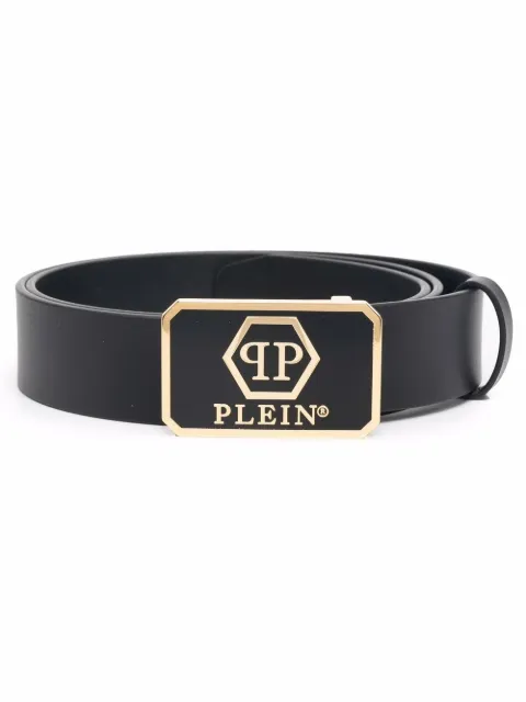 Philipp Plein hexagon logo buckle belt Black FAAAMVA0701PLE010N