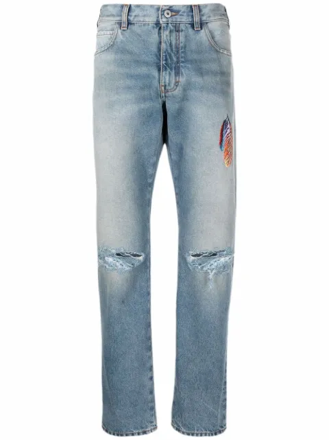 COUNTY OF MILAN straight-leg denim jeans Blue CMYA031S22DEN0024520