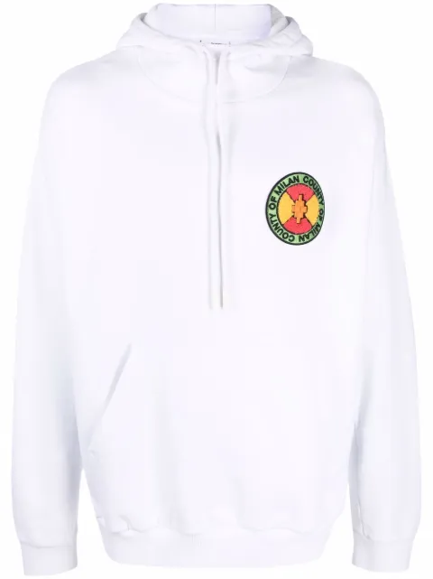 COUNTY OF MILAN County Park-patch hoodie White CMBB103S22FLE0010130