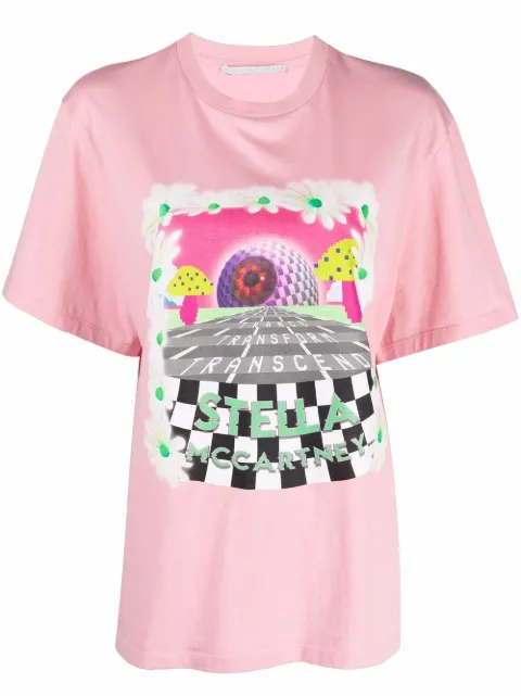 Stella McCartney graphic-print T-shirt Pink 5112403SPW55