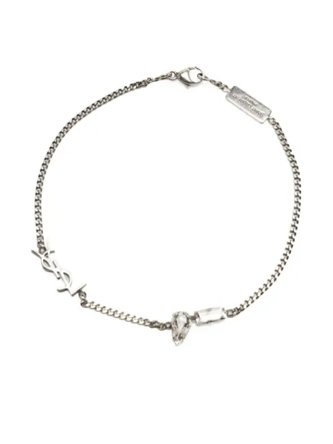 Saint Laurent logo-detail bracelet Silver 692489Y1526