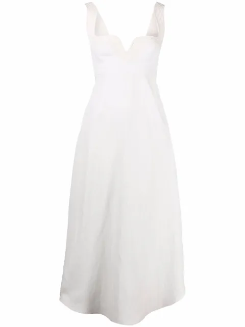 Stella McCartney sweetheart neck midi dress Yellow 6045043STA49