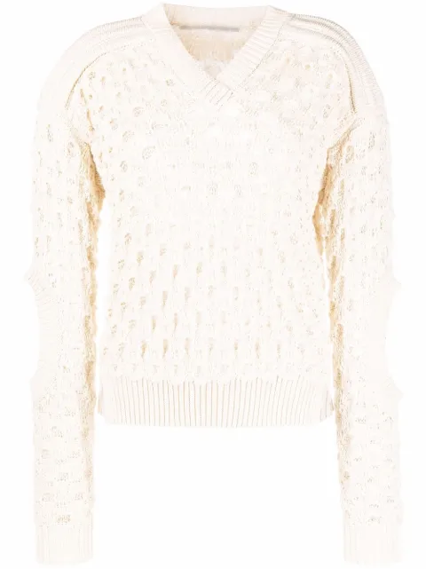 Stella McCartney open-knit jumper Neutrals 6K00383S2327
