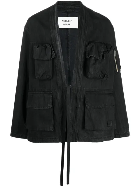 AMBUSH belted denim jacket Black BMYE003S22DEN0011200