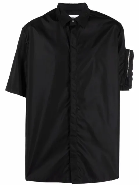 AMBUSH short-sleeved zip-pocket shirt Black BMGA043S22FAB0011010