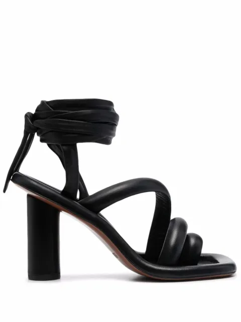AMBUSH tube-strap 105mm sandals Black BWIH004S22LEA0011000
