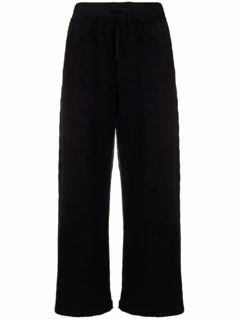 AMBUSH monogram jacquard wide-leg trousers Black BWCH003S22JER0011010