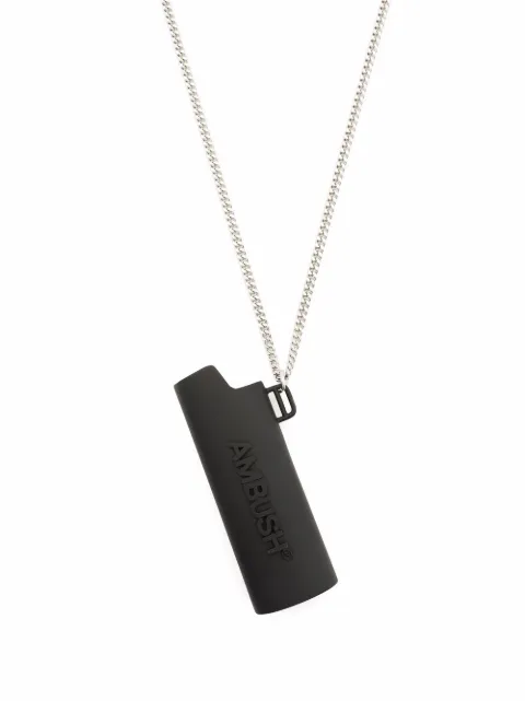 AMBUSH logo lighter case pendant necklace Silver BMOB100S22BRA0021000