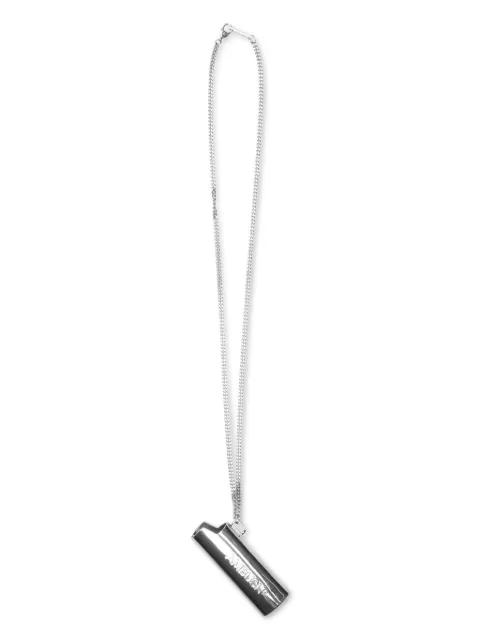 AMBUSH engraved-logo whistle necklace Silver BMOB100S22BRA0017200