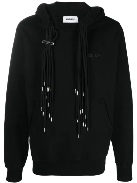AMBUSH drawstring cotton hoodie Black BMBB003S22FLE0011010